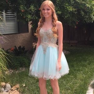 GLS strapless mint prom/homecoming dress